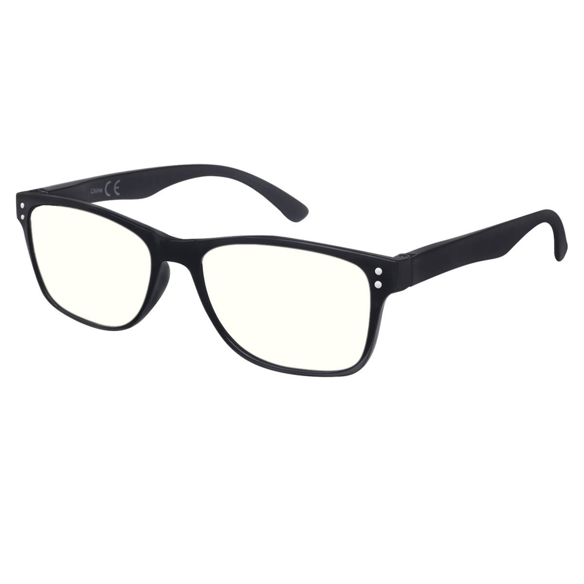 Agis - Rectangle Black Reading Glasses for Men & Women